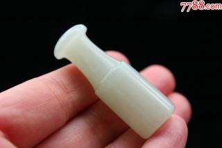 和田玉白玉山料烟嘴a002226