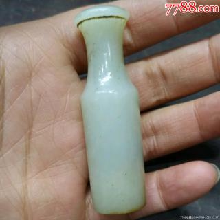 清代和田玉烟嘴喜欢的朋友不要错过细节如图